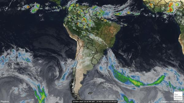 Ecuador Previsão do tempo nuvem mapa 