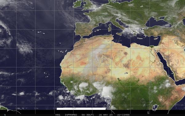 Egyiptom Időjárás felhő térkép 