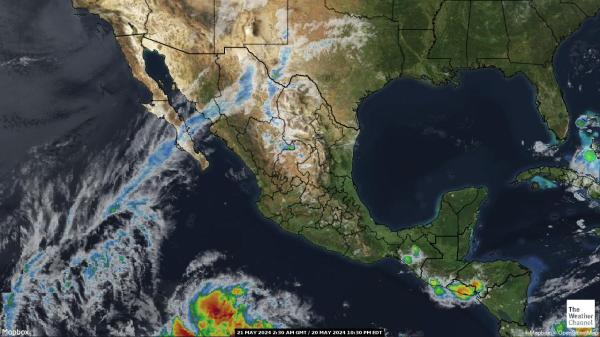 El Salvador Väder moln karta 