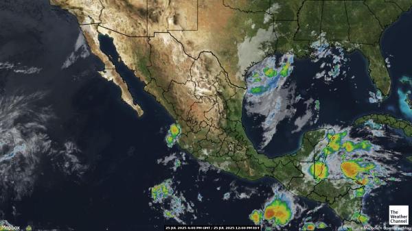 El Salvador Peta Cuaca Awan 