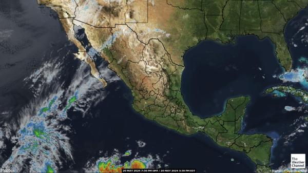 El Salvador Weer wolk kaart 