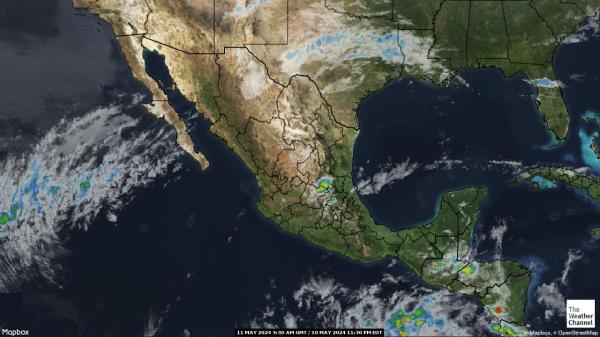 El Salvador Počasí mrak mapy 