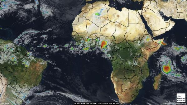 Egyenlítői-Guinea Időjárás felhő térkép 
