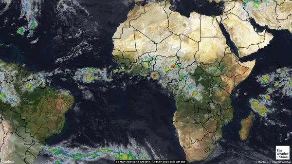 Equatorial Guinea Previsão do tempo nuvem mapa 