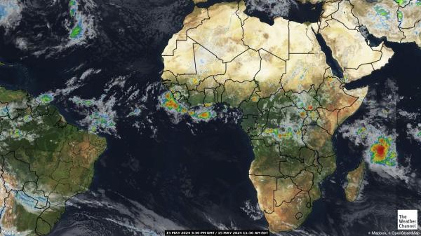 Egyenlítői-Guinea Időjárás felhő térkép 