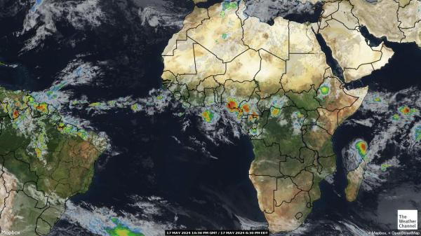 Gwinea Równikowa Chmura pogoda mapa 