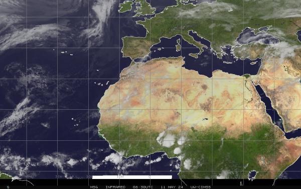 Eritrea Meteo nuvola mappa 