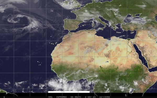 Eritrea Počasí mrak mapy 