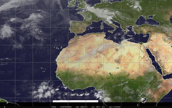 Eritrea Väder moln karta 