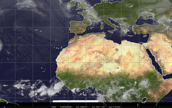 Eritrea Počasí mrak mapy 
