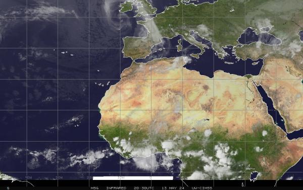 Eritrea Mapa oblačnosti počasia 