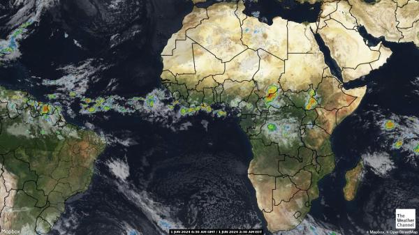 Etiopia Sää pilvi kartta 
