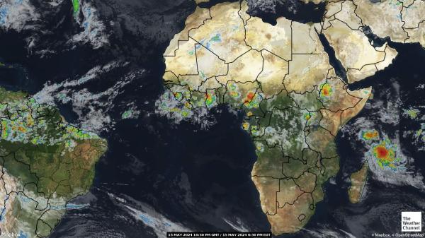 Etiopía Mapa del tiempo pronóstico nube 