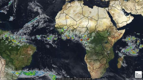 Ethiopia Meteo nuvola mappa 