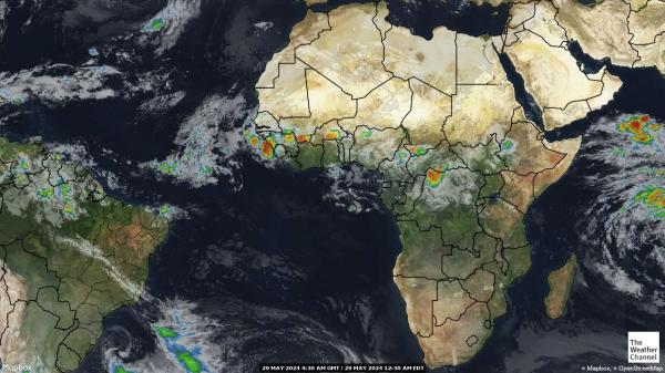 Ethiopia Peta Cuaca awan 
