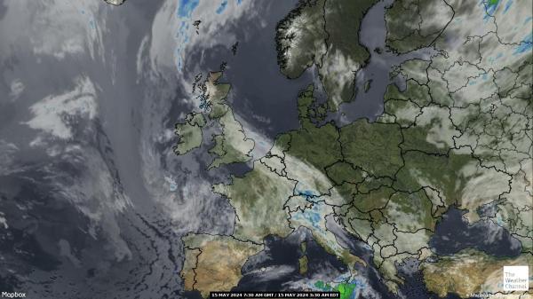 Châu Âu Bản đồ thời tiết đám mây 