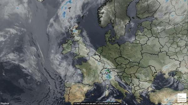 Europa Orų žemėlapis debesis 