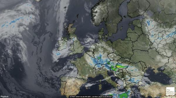 Eropah Peta Cuaca awan 