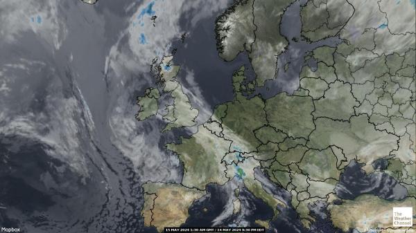 Europa Previsão do tempo nuvem mapa 