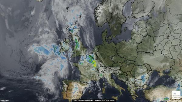 Eropa Peta Cuaca Awan 