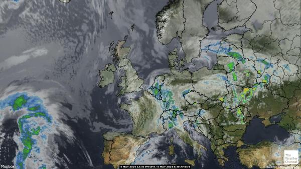 Европа времето облачна карта 
