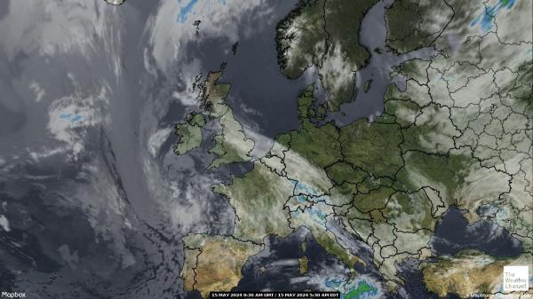 האיחוד האירופאי מזג אוויר ענן מפה 