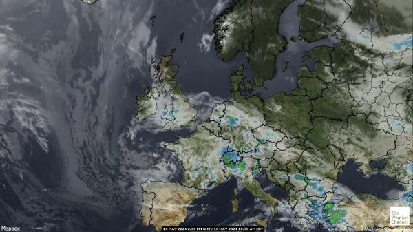 European Union Weather Cloud Map 