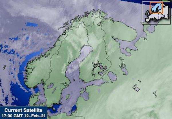 فن لینڈ موسم بادل کا نقشہ 