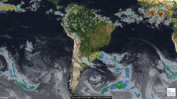 French Guiana Previsão do tempo nuvem mapa 