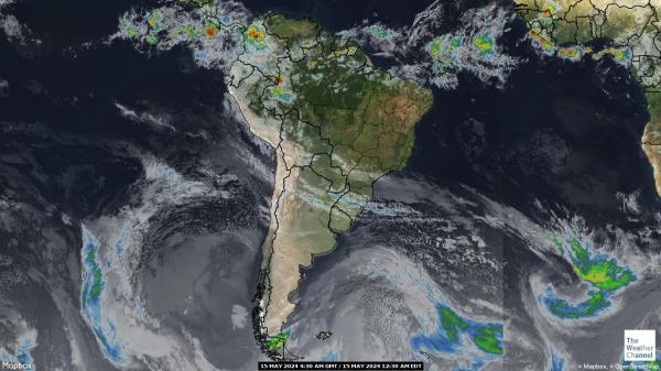 Ranskan Guayana Sää pilvi kartta 