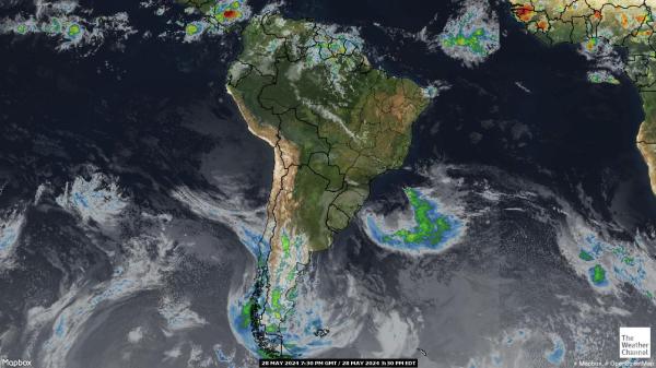 French Guiana Peta Cuaca awan 