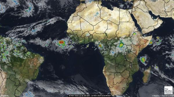 Gabon Previsão do tempo nuvem mapa 