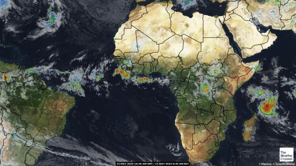 Gabon Počasí mrak mapy 