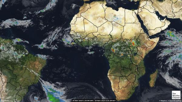 Gabon Počasí mrak mapy 