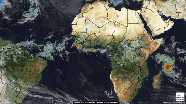 Gambia Previsão do tempo nuvem mapa 