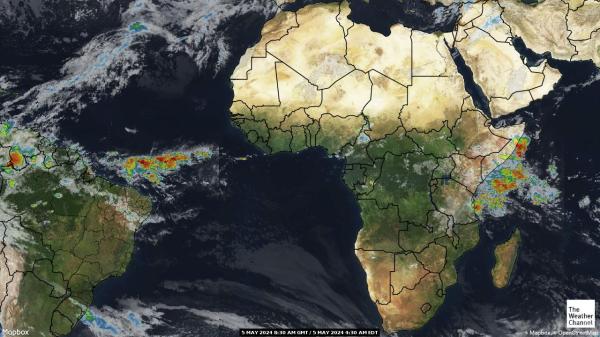 Gambia Mapa oblačnosti počasia 