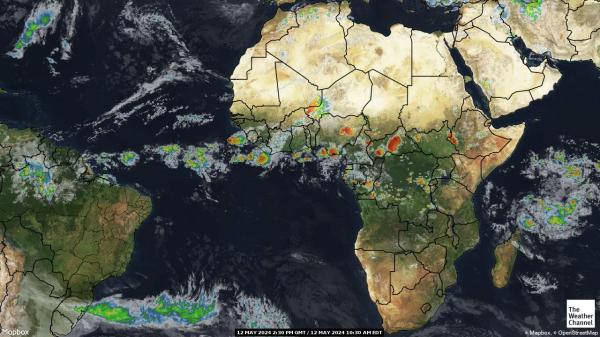 गाम्बिया मौसम बादल मानचित्र 