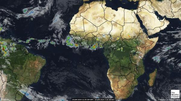 Gambia Hartă starea vremii nor 