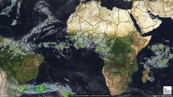 Γκάμπια Καιρός σύννεφο χάρτη 