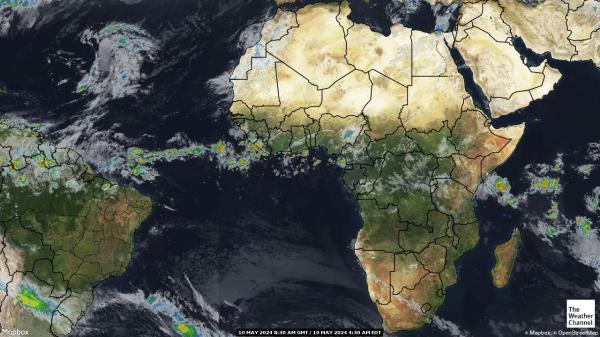 Gambia Väder moln karta 