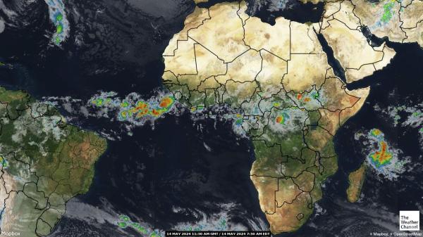 Gambia Peta Cuaca awan 