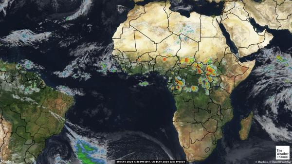 Гамбия времето облачна карта 