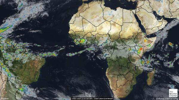 Ghana Počasí mrak mapy 