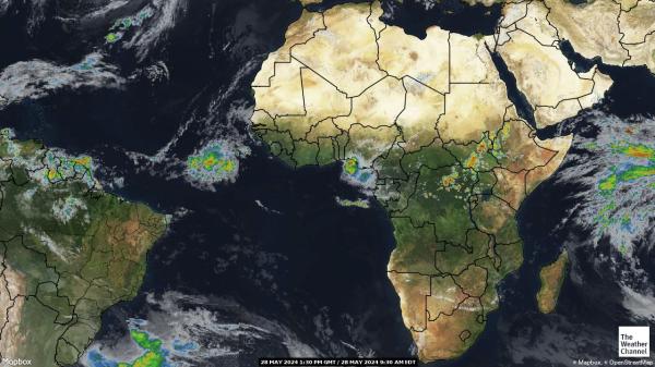 Ghana Počasí mrak mapy 