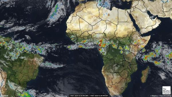 Ghana Hartă starea vremii nor 