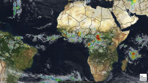 Ghána Időjárás felhő térkép 
