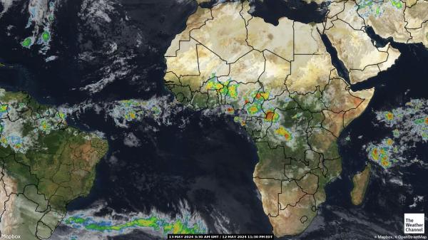 Ghana Mapa del tiempo pronóstico nube 