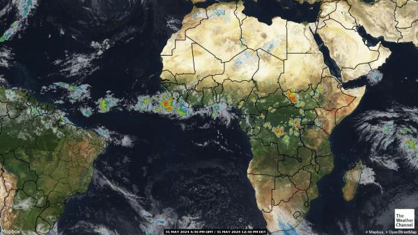 Ghana Sää pilvi kartta 