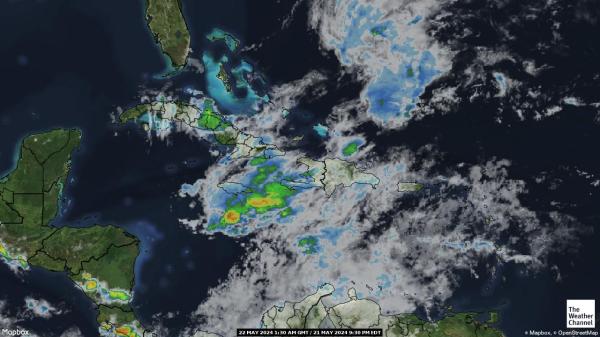 Grenada Previsão do tempo nuvem mapa 