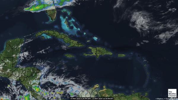 Guadeloupe Meteo nuvola mappa 